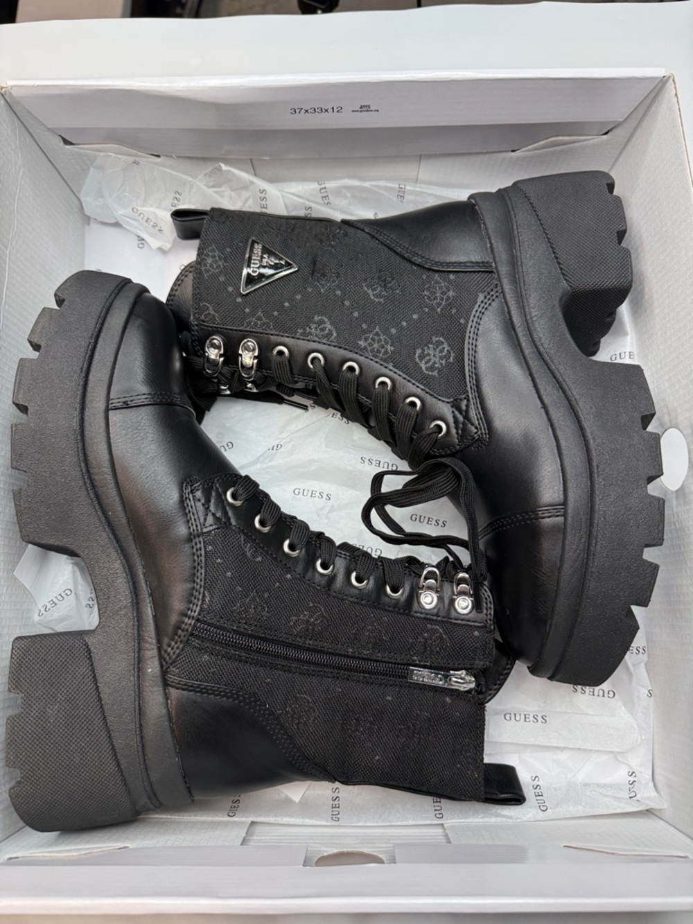 GUESS Yarini Platform Combat Boots- Size 8.5M - Picture 5 of 7